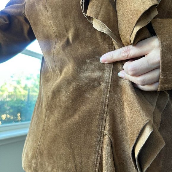 Suede Ruffled Jacket - Picture 4 of 7